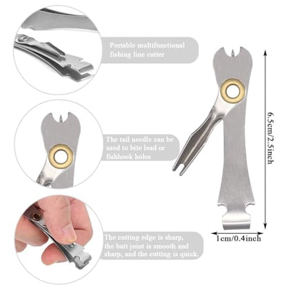 3 PCS Fishing Knot Tying Tool,Line Cutter,Fishing Quick Knot Tool Fly Fishing Angler Accessories Nail Knot Tying Tool for Hooks,Lures and Line