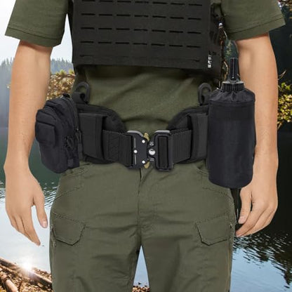 Fishing Wading Belt with Removable Strap Adjustable Waistband Molle System Outdoor Tactical Belts Soft Waist Cover Fly Fishing Gear for Kayaking Casting Surfing