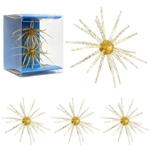 4PCS Simulation Sea Urchin Bait, 2026 New Soft Plastic Fishing Lures for Bass Fishing, Sea Urchin Shape Fishing Lure Swimbait for Lake Fishing - color: Gold