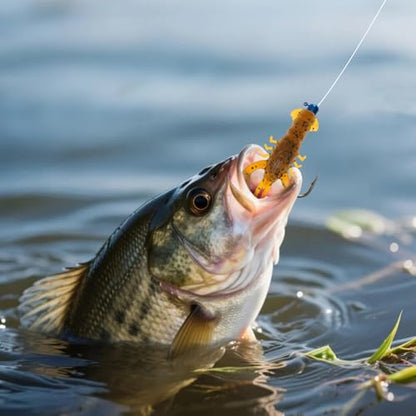 Soft Plastic Crawfish Lures Kit with Jig Heads, 25pcs/60pcs Creature Baits Fishing Lure Set for Bass Trout Pike Freshwater Fishing - color: 60pcs