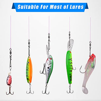 SILANON Fishing Barrel Snap Swivels,Rolling Barrel Swivels with Hanging Snaps Stainless High Strength Fishing Snap Clip Saltwater Freshwater Swivel Snap Fishing Tackle Connector - style: 10#-80pcs