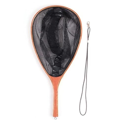 Fly Fishing Landing Net Soft Rubber Small Or Big Mesh Trout Catch and Release Net - color: Black