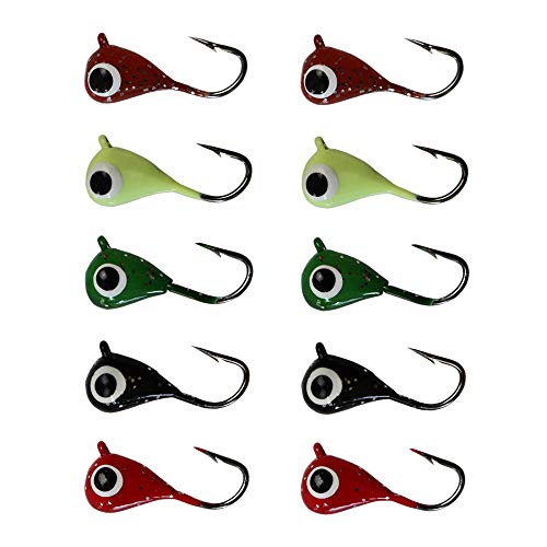 Ice Fishing Jigs Lead Jig Heads Fishing Lure Jigs Winter Metal Lures - color: 0.75inch/0.07oz-10pcs