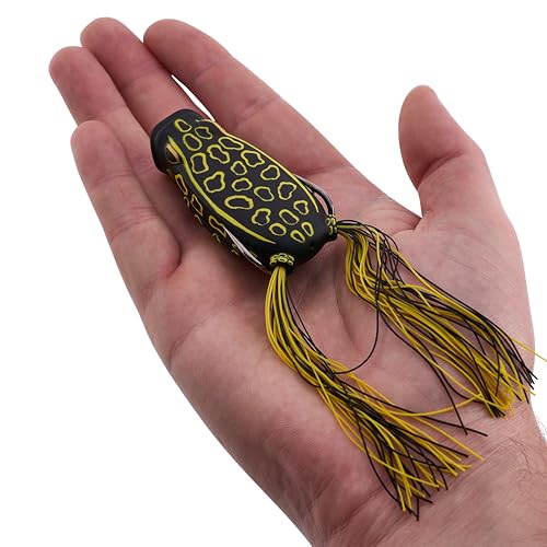 Berkley Swamp Lord Hollow Body Frog Fishing Bait - color: Voodoo Black, size: Popping
