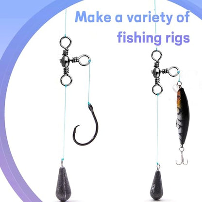3 Way Swivels Fishing Tackle - 25Pcs/50Pcs Three Way Swivel Black T-Turn Barrel Swivel High Strength Connector for Catfish Rigs - size: 4#_66lbs_25pcs