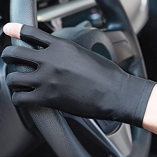 Anti-UV Men Women Fishing Gloves Sunscreen Antiskid Spring Ice Cool Breathable Cycling Sport Gloves Fishing Men Fingerless Sun Protection Fingerless Sunscreen for - color: D