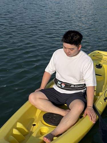 Automatic Inflatable Belt Pack Water Sports Jacket Waist Belt PFD for SUP Paddleboarding Fishing Boating Kayaking（fit 80-330 lbs） (Black) - color: Black