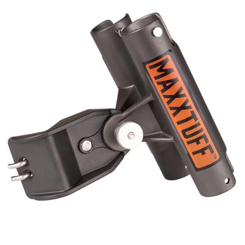 MAXXTUFF Heavy-Duty Bicycle Rod Holder, Universal Fit, Holds 2 Fishing Rods, Mounts to Seat Post - MTM103