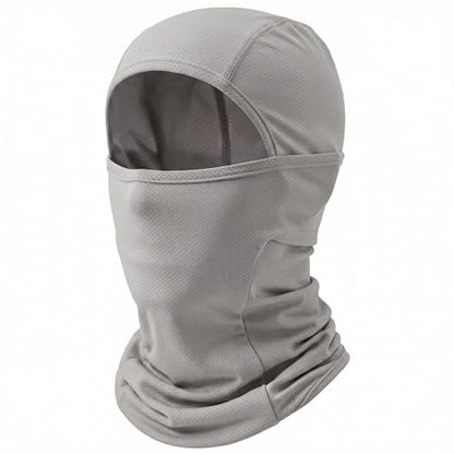 Balaclava Face Mask Sun UV Protection, Summer Cooling Breathable Full Face Mask for Motorcycle Skiing Cycling Fishing - color: Grey