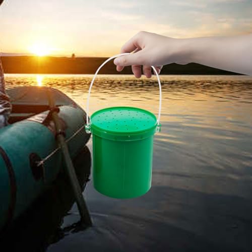 Worm Bait Holder Bucket, Fishing Bait Case,Container,Multifunctional Gear,Fishing Tool,Storage Box for Boat Freshwater,Lovers - size: Large