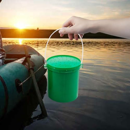 Worm Bait Holder Bucket, Fishing Bait Case,Container,Multifunctional Gear,Fishing Tool,Storage Box for Boat Freshwater,Lovers - size: Large