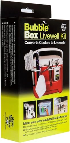 Marine Metal LWK-11 Bubble Box Livewell Kit with Aerator Pump for Up to 10-Gallon Containers
