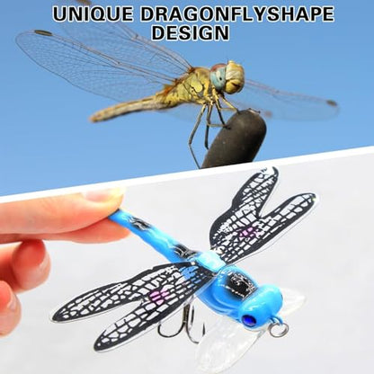 Topwater Fishing Lures Insect Fishing Lures Dragonfly Fishing Lures Dragonfly Lure Fishing Bait with Hooks for Outdoor Fishing Tools - color: Dragonfly 4pcs