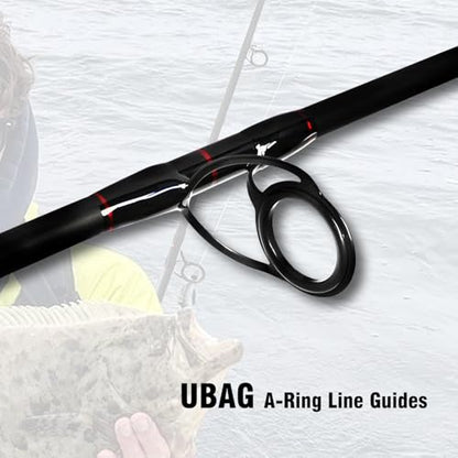 Fiblink Surf Spinning Fishing Rod 4-Piece Graphite Travel Fishing Rod(11 Feet & 13 Feet & 15 Feet) - size: Length: 15'