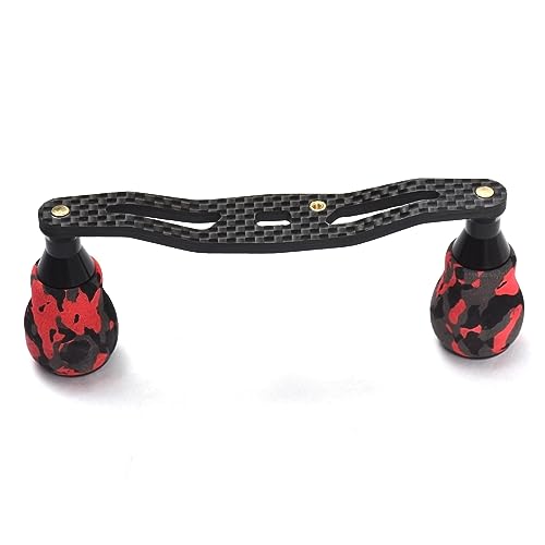 Lixada Carbon Baitcasting Trolling Reel Handle Left Right Ultralight Fishing Reel Crank Carbon Fiber Fishing Reel Handle Crank Accessory