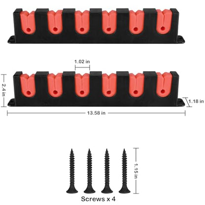 Fishing Rod Rack Holders Wall-Mounted, 6-Rod Storage Rack