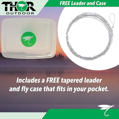 Topwater Fly Fishing Kit for Bass & Panfish | 14 pc Set + Tapered Leader - Foam Poppers, Hoppers, Dry Flies, Spiders, Ants, & Attractors (Hook Size 10 to 12)