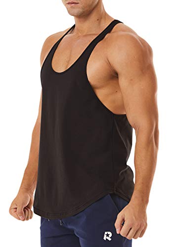 Men's Workout Quick Dry Soft Gym Bodybuilding Stringer Tank Tops - color: Black, size: Small