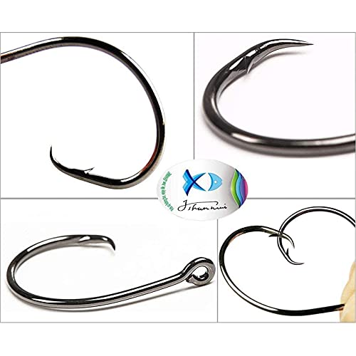 Circle Hooks Saltwater Fishing Hooks in-line Circle Hooks Set Straight Eye High Carbon Steel Octopus Hook for Saltwater Freshwater