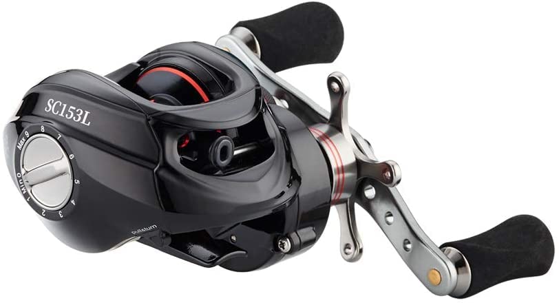 Fishdrops Baitcaster Reel Ultra-Light Baitcasting Fishing Reel, 7.0:1 Gear Ratio, 12.12LB Drag Magnetic Brake, Smooth 11+1BB, Freshwater & Saltwater and Affordable Low Profile Bait Caster Reel - color: Left Handle-Red Color