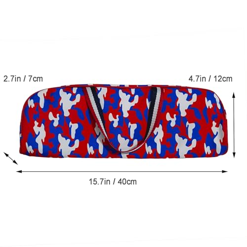 Portable Fishing Rod Bag Collapsible Fishing Bag Large Capacity Outdoor Nylon Carrying Case - size: 40CM Lenght-Red