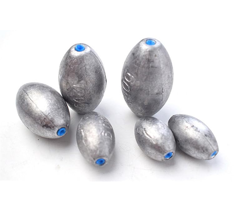 Pack of 1/2/5/10/20 Fishing Egg Weights 1/32oz-7oz Oval Shaped Slip Sinker Saltwater - size: 5oz 150g 1pcs