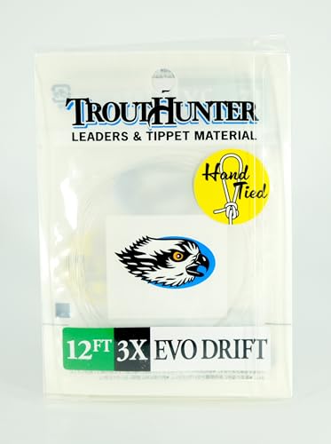 TroutHunter Evo Drift Taper Fly Fishing Leader 12ft W/Perfection Loop - size: 4X