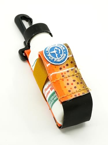 High and Dry Powder Dry Fly Floatant with Brush with Kingfisher Dry Shake Holder - color: Brown Trout