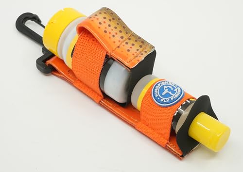 Loon Outdoors Aquel and Top Ride Dun Dry Fly Floatant with Kingfisher Combo Holder - color: Fall Run Brown Trout