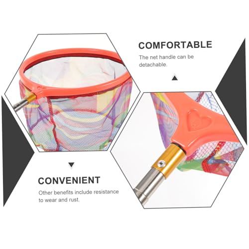 GANAZONO Stainless Steel Retractable Fishing Landing Net with Detachable Pole Portable Outdoor Fish Scoop Capacity Camping Tool for Bass Trout Random Color