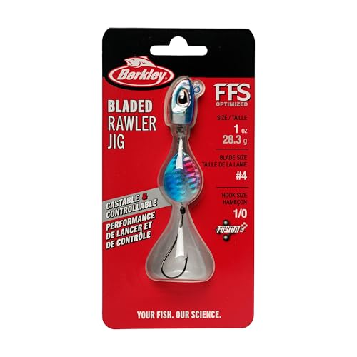 Berkley Bladed Rawler Jig - color: Blue Chrome, size: 1 oz - 1/0 Hook Size