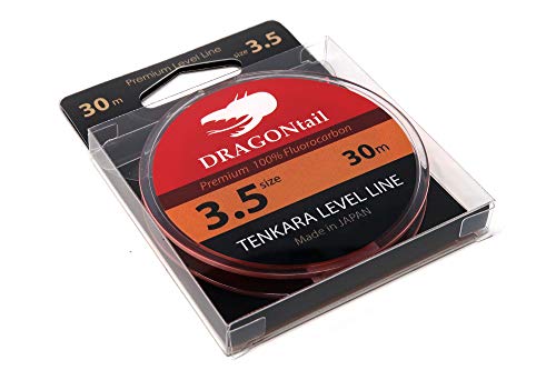 DRAGONtail Tenkara Level Line 30m Hi-Vis Orange - size: 2.5