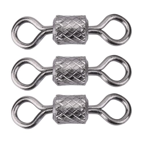 Fishing Barrel Swivels 100 Pcs – High Strength Copper Rotating Connectors for Saltwater Fishing, Barrel Rig Tackle for Hooks, Leaders and Lures - size: 4#