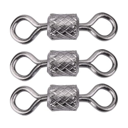 Fishing Barrel Swivels 100 Pcs – High Strength Copper Rotating Connectors for Saltwater Fishing, Barrel Rig Tackle for Hooks, Leaders and Lures - size: 4#