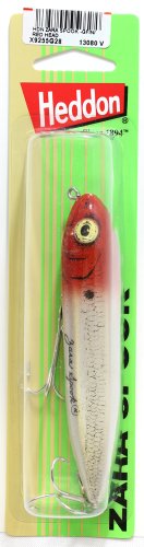 Heddon Zara Spook Topwater Fishing Lure - Legendary Walk-The-Dog Lure - color: G-Finish Red Hed, style: Zara Spook (3/4 Oz)