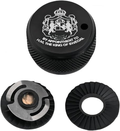 Baitcast Reel Brake Knob, Aluminum Alloy Sound Spool Control Replacement Parts - color: Black
