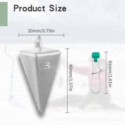 Pyramid Sinkers -18 Pieces - Tangle-Free Saltwater Surf Fishing Weights with 2PCS Sinker Slider for Ocean, Beach, Pier Fishing Gear Tackle - style: 18pcs-3oz