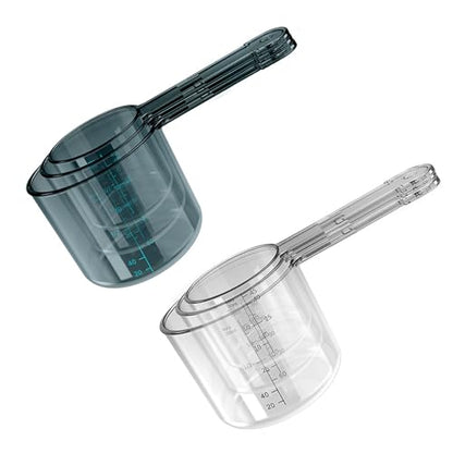 3 Piece Stackable Fishing Bait Mixing Cup Container Set Strong Construction Measuring Cup Set Safe for All Fishing Styles - color: Transparent Color