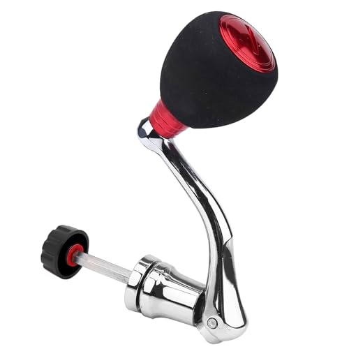 Fishing Reel Handle, Metal knobs Handle Grip Fishing Reel Rocker Arm Grip (Red-2000/3000) Fishing Reel Handle Reel Replacement Handle Fishing Reel Handle Replacement Reel Handle