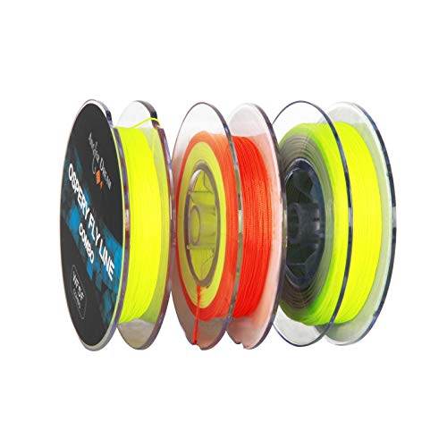 100FT WF3F WF5F WF8 Fly Fishing Line Combo Weight Forward Fly Line with Braided Backing Tapered Leader Preload Fly Line with Welded Loop - color: Moss Green, size: WF 8F Fly Line Combo