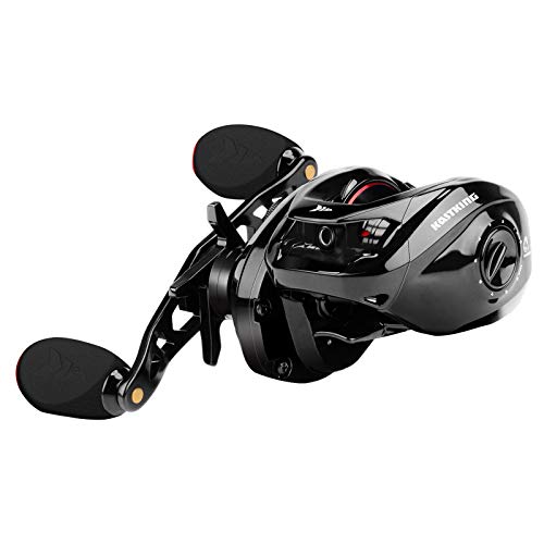KastKing Royale Legend II Baitcasting Reels, New Compact Design Baitcaster Fishing Reel, 17.64LB Carbon Fiber Drag, Cross-Fire 8 Magnet Braking System, Available in 5.4:1 and 7.2:1 - color: 5.4:1-right