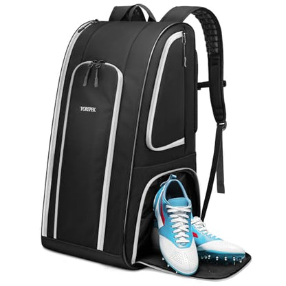 YOREPEK Football Bag Backpack for Youth with Shoe Pocket for Training Day | Football Equipment Bag Fits All Gear, Insulated Pocket, Padded Straps for Comfortable Carry, Players Practice Game Day