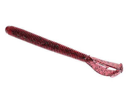 Strike King Rage Twin Tail Menace Worm Soft Bait Fishing Lure, 6", 2 Rage Flange Tails - color: Red Bug