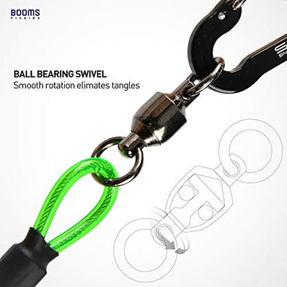 Booms Fishing T02 Fishing Pole Tether, Kayak Paddle Leash, Paddle Board Fishing Accessories, Heavy Duty Fishing Lanyard for Fishing Tools/Rods/Paddles - color: Multicolor with 7.1" RB1 Belt, 3pcs