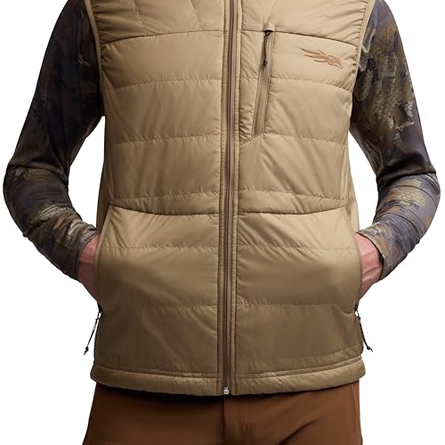 SITKA Kelvin Aerolite Vest - Lightweight Insulated Hunting Vest for Men - color: Buckskin, size: 3X-Large Big