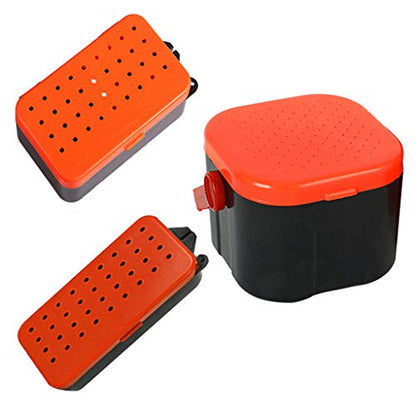 QUQUTWO Breathable Fishing Live Baits Container Holder Box Worms Lures Storage Organizer