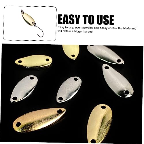 20pcs DIY Fishing Lure Kit Sequin Horse Mouth Single Hook Blades Bright Attractive for Bass Fishing
