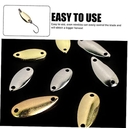 20pcs DIY Fishing Lure Kit Sequin Horse Mouth Single Hook Blades Bright Attractive for Bass Fishing