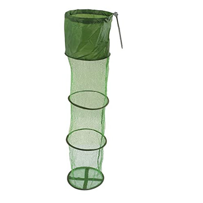 Collapsible Fishing Net Cage Portable Wire Fishing Basket with Floating Design Scratch Prevention for Keep Fish Alive - size: Small Size
