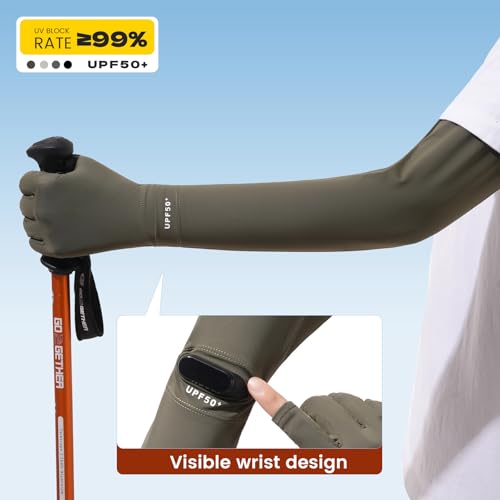 Full Finger UV Protection Gloves Driving Gloves Women, Breathable Touchscreen UPF Glove Sun Protection Glove - color: Slate Gray, size: One Size